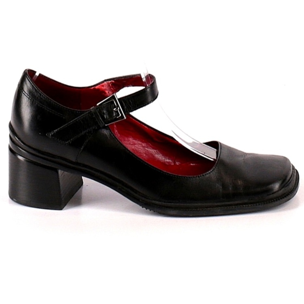Mary Jane Platform Chunky Stacked Block Heel Rounded Square Toe Shoes